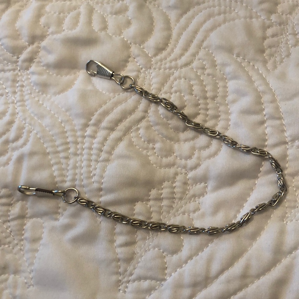 Silver clip-on chain for evening purse